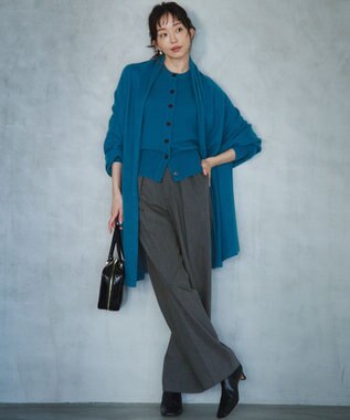 23区 L 【CLASSY.11月号掲載/洗える】ドライ2WAYストレッチ ワイドパンツ グレー系