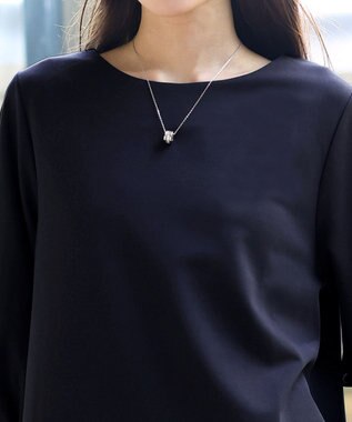 Tiaclasse 【洗える】タックスリーブカットソートップス ネイビー