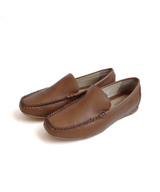 Pointer 本革インヒールローファー ブラウン