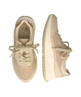 Bridget Birkin 【Bridget Birkin】ビジューレーンコンビスニーカー ベージュコンビ