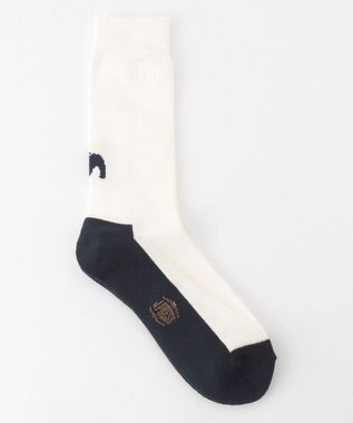 【カジュアル】バックブルワンポイントソックス