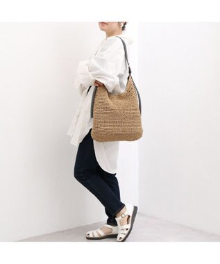 UNBILLION カシュカシュ cachecache / フリーハンドルクロッシュトート カゴバッグ ブラック