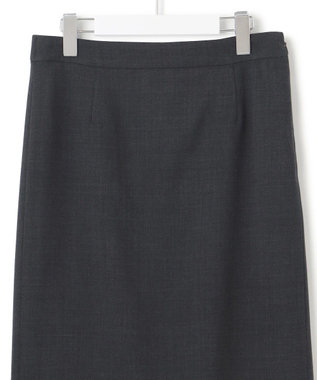 ICB 【UVカット・洗える】ウール2WAYストレッチ タイトスカート チャコール