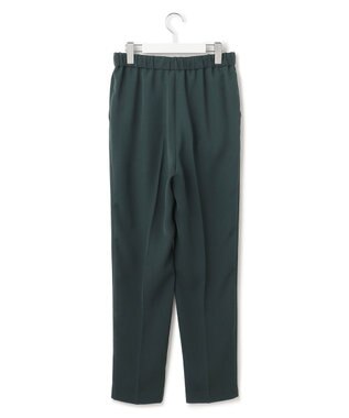23区 S 【洗える】ドライダブルサテン ドロスト パンツ ダークグリーン系
