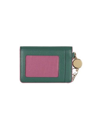 LANVIN en Bleu リム リール付き2面パスケース ダークグリーン