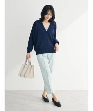 Green Parks ＵＶカット加工　ドルマンニットカーディガン Navy