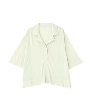 AMERICAN HOLIC 襟付き5分袖ニットカーディガン Mint