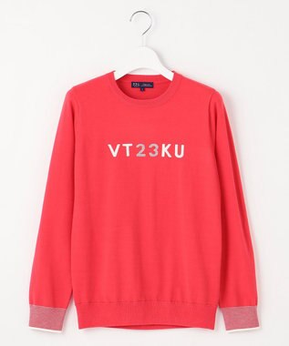 23区GOLF 【WOMEN】ロゴニット 着回しOK 動きやすさ◎ 厚すぎないからロングシーズン着用できる ピンク系