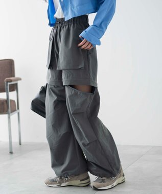 WEGO 2WAYパラシュートパンツ ダークグレー