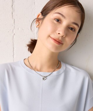 組曲 メタルコインチャームネックレス シルバー系