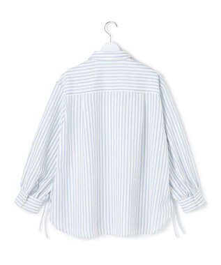 J.PRESS YORK STREET 【WOMEN】サイドドローストリング シャツブラウス サックスブルー系1