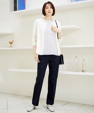 自由区 【WEB限定】ニットカーディガン×ブラウス セット アイボリー系8