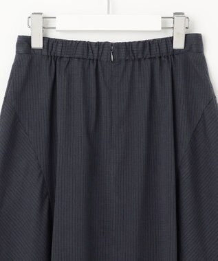 J.PRESS LADIES 【洗える】カールマイヤーシアー シャドーストライプ スカート ネイビー系