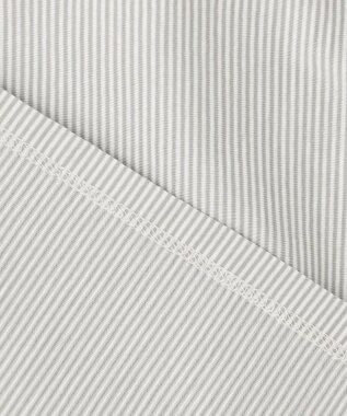 ANY SIS S 【洗える】シルケットストライプフレンチスリーブ カットソー ミントストライプ