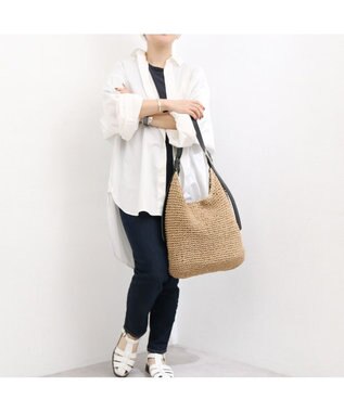 UNBILLION カシュカシュ cachecache / フリーハンドルクロッシュトート カゴバッグ ブラック