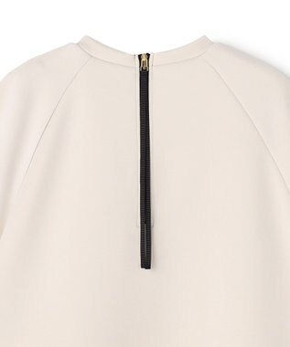 UNFILO L BEAUTY FORM JERSEY light バックZIP プルオーバー グレージュ