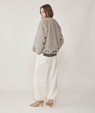 GRACE CONTINENTAL フェイクミンクファーブルゾン グレー