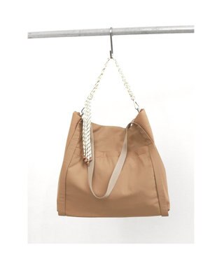 UNBILLION カシュカシュ cachecache / コード編みハンドルビッグナイロントート キャメル