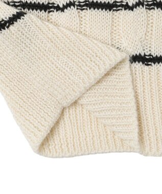 WEGO 別注USPOLO　ケーブルニットポロ ホワイトボーダー