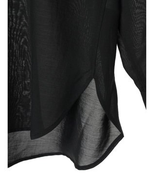 earth music&ecology シアーバンドカラーシャツ Black