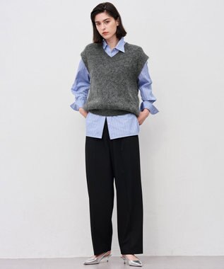 uncrave TRツイル ベーシックトラウザー ブラック