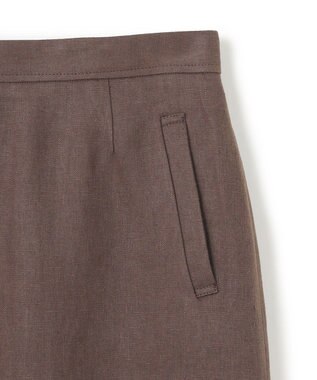 BEIGE， 【Oggi 5月号掲載】CRINUM / Iラインリネンマキシスカート Dark Brown