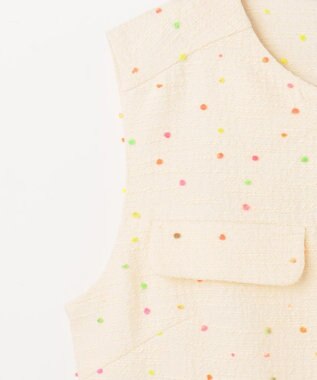 GRACE CONTINENTAL ネオンドットジャガードワンピース キナリ