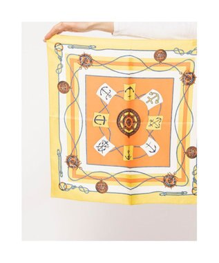 UNBILLION カカトゥ kakatoo / マリンガーランド柄シルクスカーフ イエロー