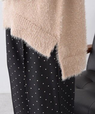 earth music&ecology フェザーUネックニットベスト Light Beige