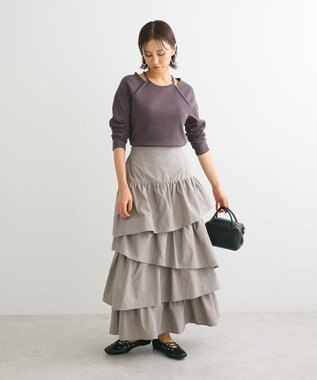 Green Parks ・ＥＬＥＮＣＡＲＥ　ＤＵＥ　ランダムティアードスカート Gray Beige