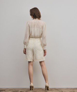 GRACE CONTINENTAL ストライプボウブラウス ベージュ