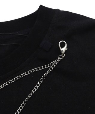 WEGO アクセ付きハードグラフィックT（SS） ブラック