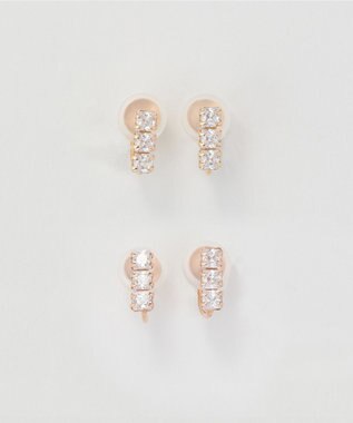 Phoebe 【K10】ストーンバーイヤリング　ゴールド ゴールド