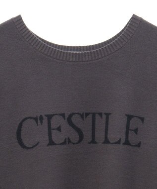 Green Parks もちやわロゴニットプルオーバー Charcoal Gray