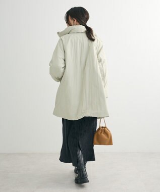 Green Parks シームレス中綿ドロストコート Smoky Green