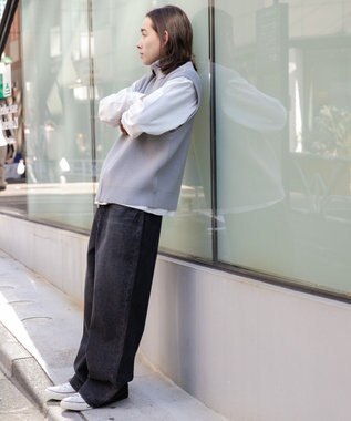 WEGO 【ユニセックス着用ITEM/】スーパーバギージーンズ ブラックその他