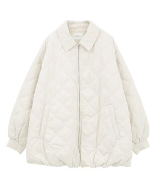 earth music&ecology 【WEB限定】ダブルステッチキルティングコート Ivory