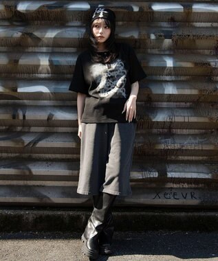 WEGO 【ユニセックス着用ITEM】グラフィックヘンリーネックT（SS） ブラック