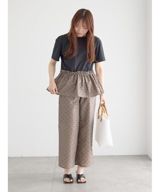 Te chichi カットドビーイージーパンツ(セットアップ可) モカ