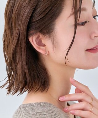 Phoebe 【K10】ストーンバーイヤリング　ゴールド ゴールド