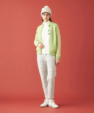 23区GOLF 冬の暖か名品トップス【WOMEN】ストレッチ 裏フリース ホワイト系