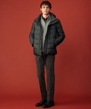 JOSEPH ABBOUD 【洗える・カシミヤブレンド】カシミヤブレンド ハイネック ジップ  カーディガン ライトグレー系