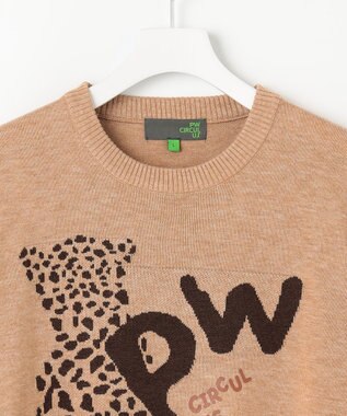 PW CIRCULUS 【MEN】LEOPARD ジャガードニット ベージュ系