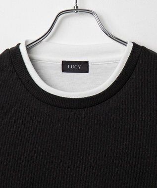 WEGO フェイクレイヤードベストT（LS） ブラック中濃色