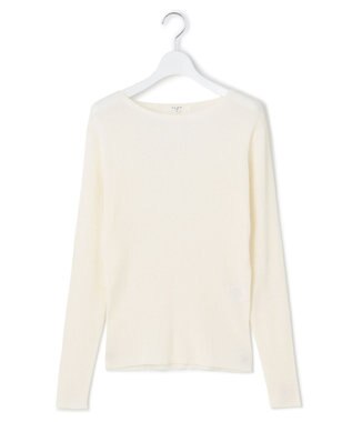 23区 S 【SLOW/一部店舗限定】シアーリブ ボートネックニット アイボリー系