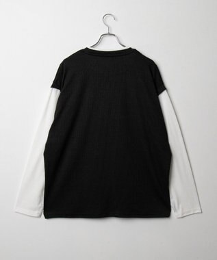 WEGO フェイクレイヤードベストT（LS） ブラック中濃色