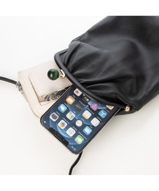 UNBILLION 【テレビ ドラマ着用アイテム】perche ジェムストーンガマグチモバイルショルダー ブラック