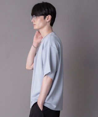 WEGO 【機能T/ユニセックス着用ITEM】カラーステッチワンポイントT（SS） サックス