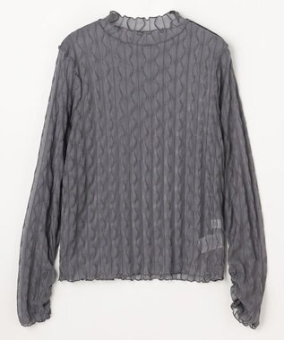 ANY L レースインナートップス グレー