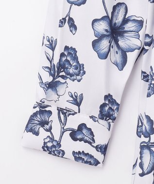 GRACE CONTINENTAL オリエンタルフラワープリントワンピース ホワイト